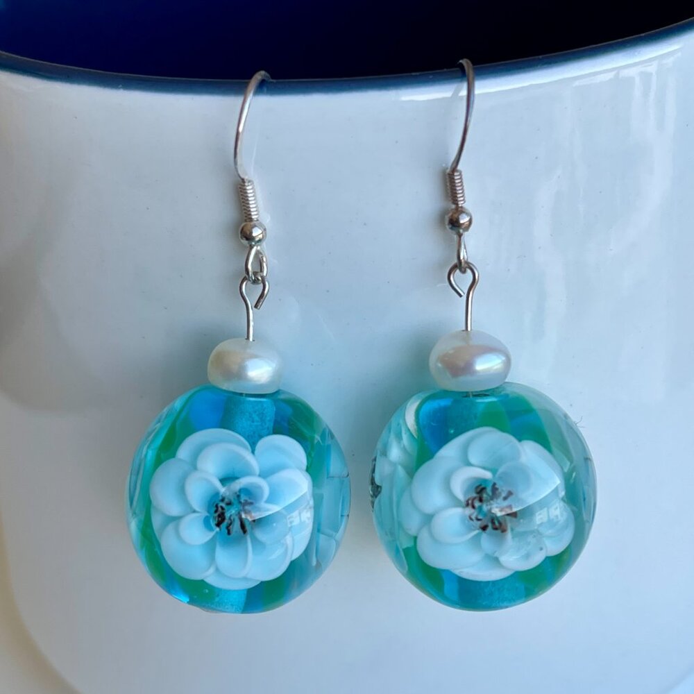 0.79” (20 mm) Large Handcrafted Italian Art Glass Earrings Collection | Master A